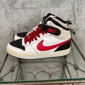 Nike Court Borough Mid 2 White University Red (GS) CD7782-110 Youth Sz 7Y